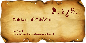 Makkai Ádám névjegykártya