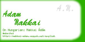 adam makkai business card