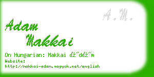 adam makkai business card